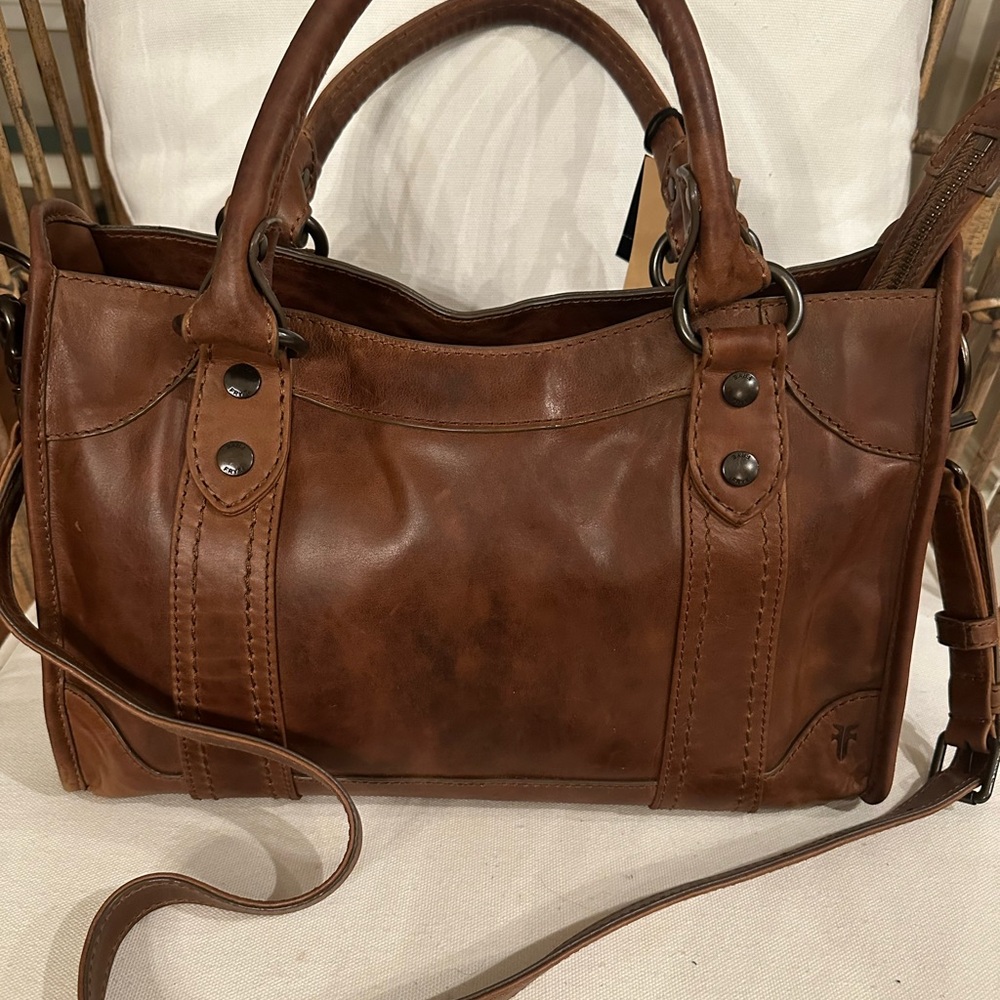 Frye Rich Brown Leather Crossbody Bag